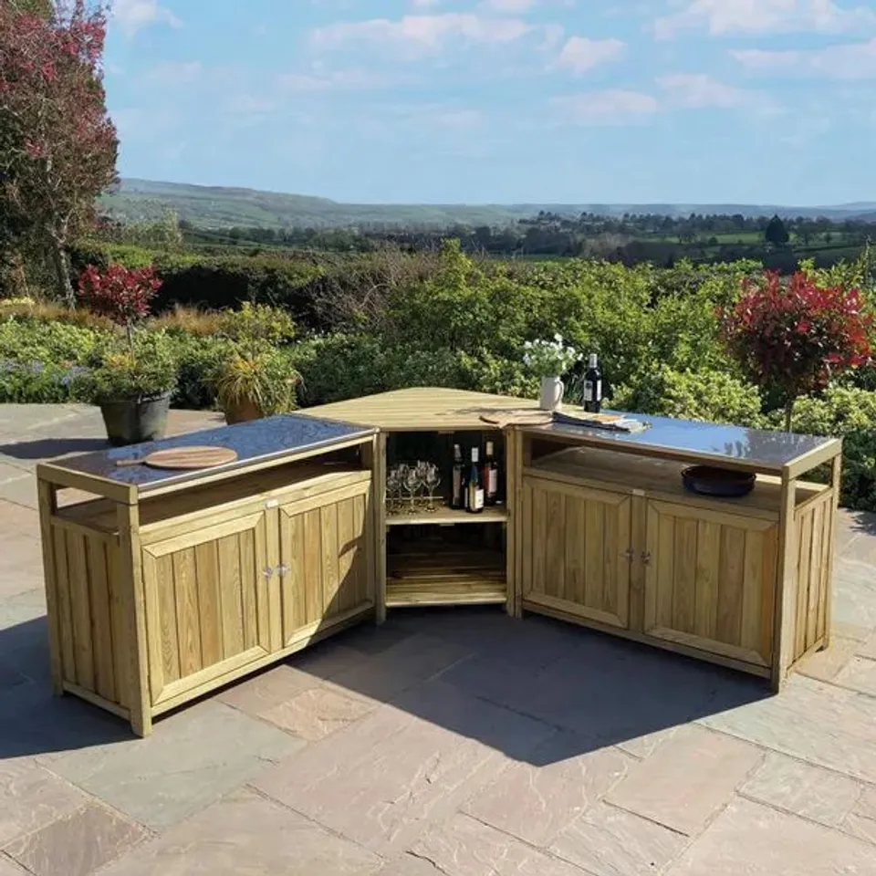 BOXED TERAZZA OUTDOOR KITCHEN SET (6 BOXES)