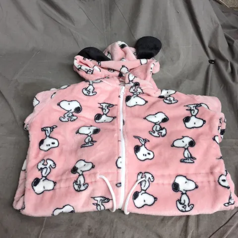 PEANUTS SNOOPY PINK CHILDREN'S HOODED FLEECE WITH ZIP SIZE SMALL