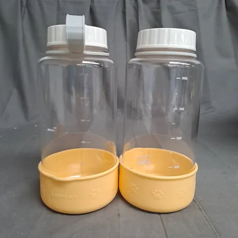 LOCKNLOCK 2X CLEAR 1000ML BPA FREE BOTTLES