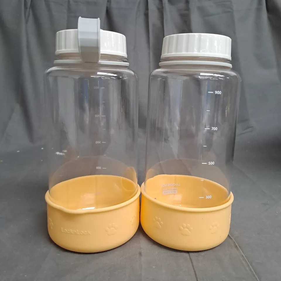 LOCKNLOCK 2X CLEAR 1000ML BPA FREE BOTTLES 