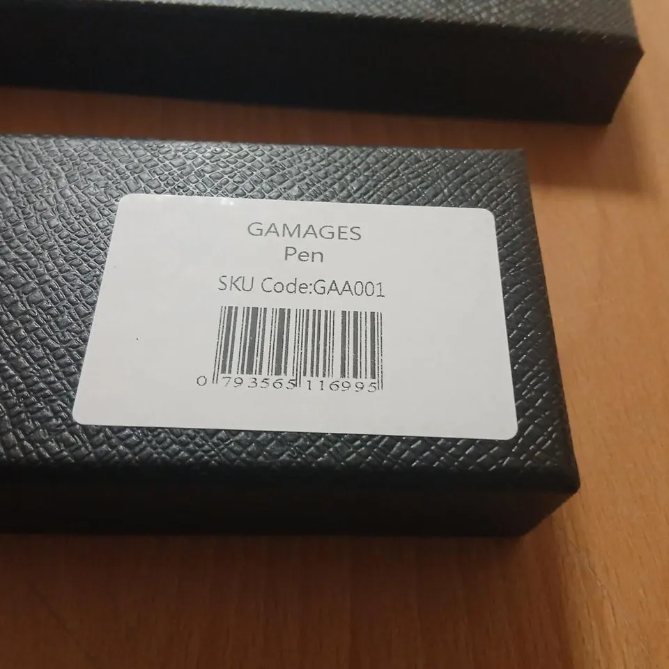 GAMAGES LONDON PEN – BLACK WITH GOLD TRIM, BOXED