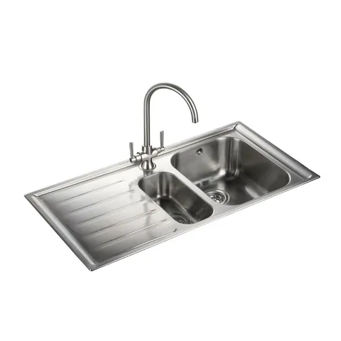 BOXED MANHATTAN 101 x 51.5cm KITCHEN SINK IN STAINLESS STEEL (1 BOX)