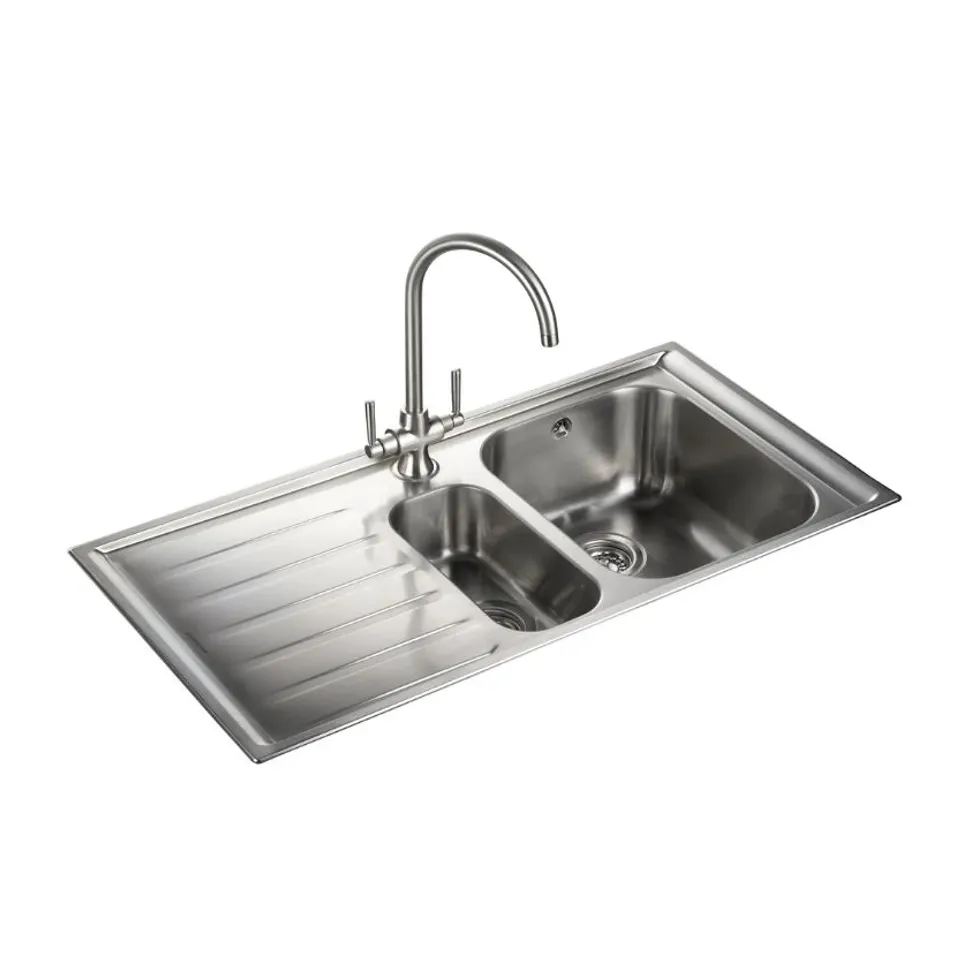 BOXED MANHATTAN 101 x 51.5cm KITCHEN SINK IN STAINLESS STEEL (1 BOX)