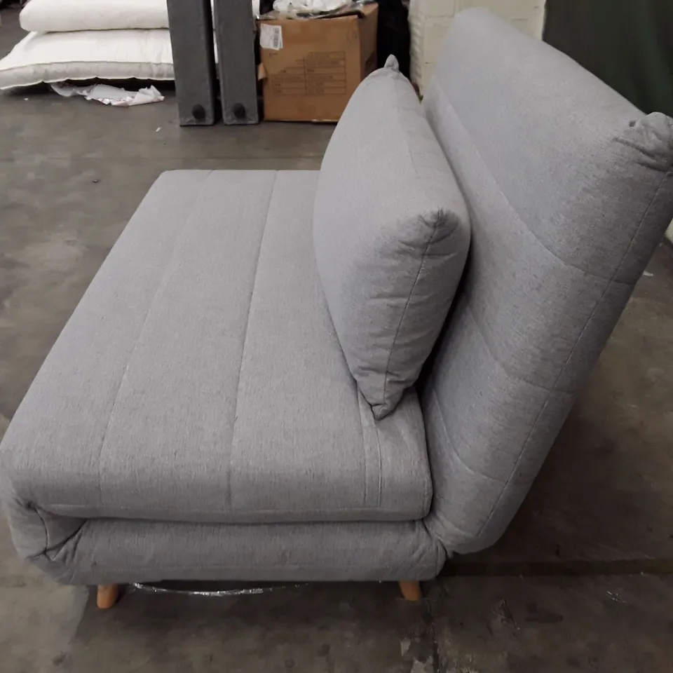 QUALITY DESIGNER ELM FARM 2 SEATER SOFA BED - LIGHT GREY FABRIC