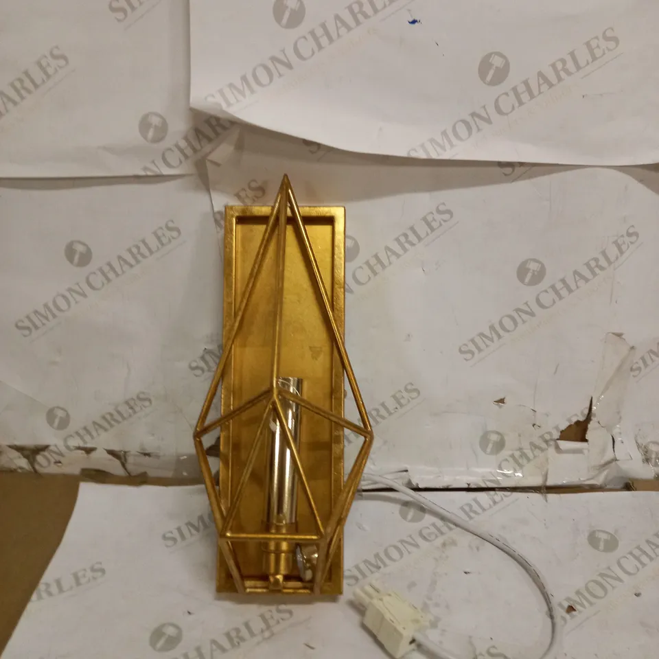 VETERI 1LT WALL LUGHT ANTIQUE GOLD LEAF EFFECT & SILVER LEAF