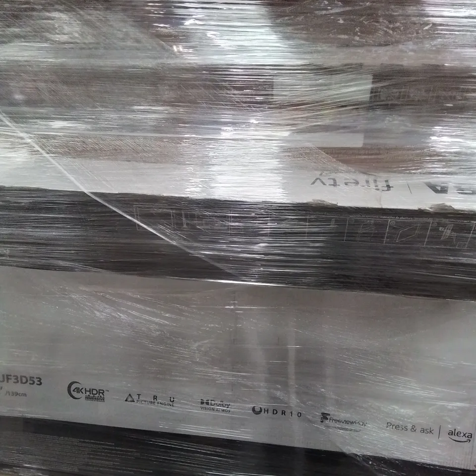 PALLET OF APPROXIMATELY 9 UNPROCESSED RAW RETURN TELEVISIONS TO INCLUDE;