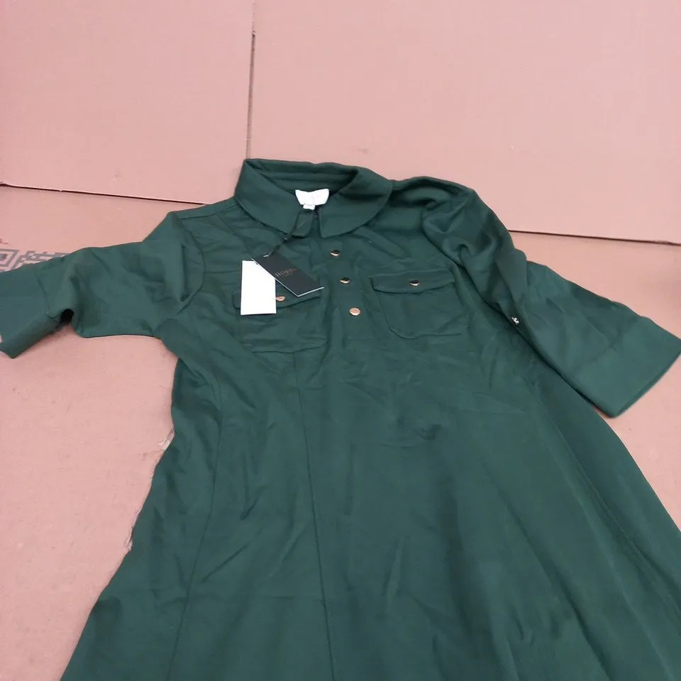 HOBBS LONDON DRESS – RICH SAGE GREEN, UK 16