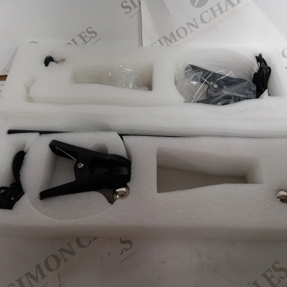 AURAGLOW SET (X2) OF 3-IN-1 MAGNETIC DESK LIGHTS - BLACK (MISSING PARTS)
