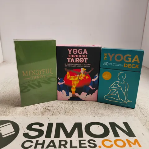 SET OF 3 CARD DECK SETS: YOGA, YOGA THROUGH TAROT, MINDFUL TAROT