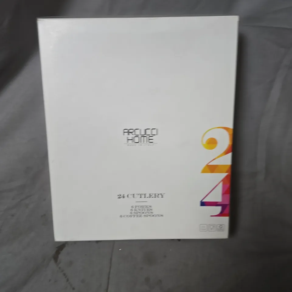 ARCUCCI HOME 24-PIECE CUTLERY SET WITH NEON HANDLES – BOXED