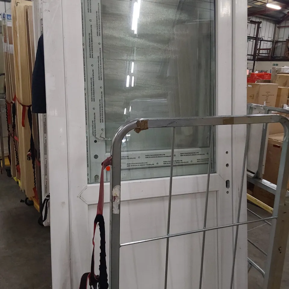 PVCU SINGKE PANEL GLAZED BACK DOOR & FRAME 920 × 2005mm