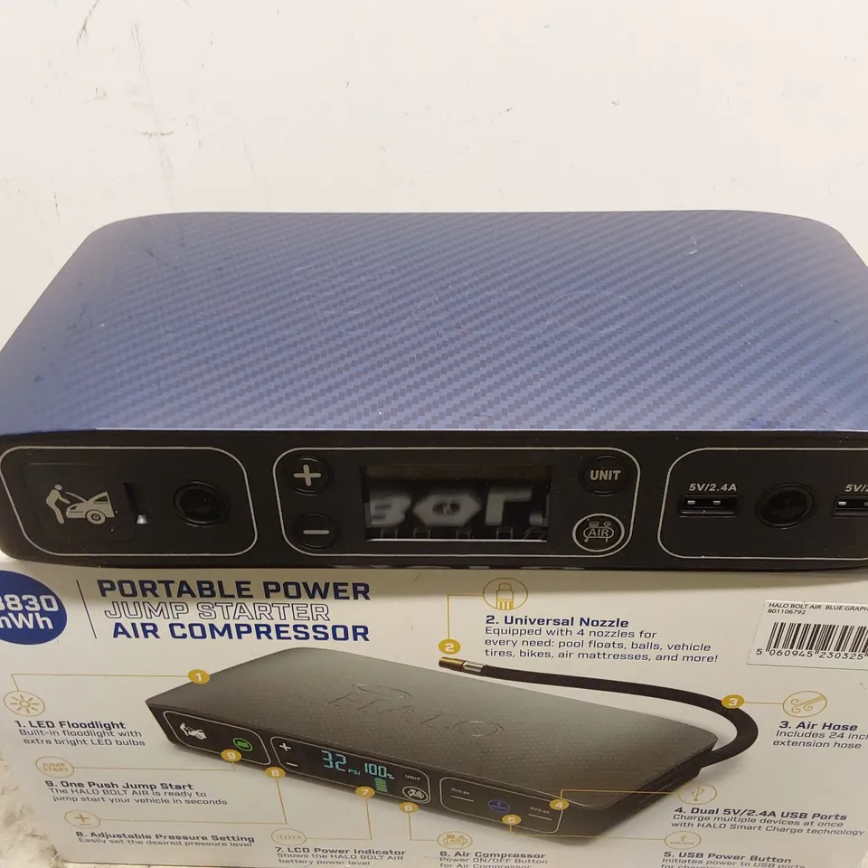 BOXED HALO BOLT AIR 58830 PORTABLE CHARGER 