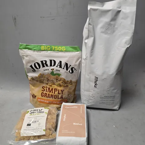 APPROXIMATELY 9 ASSORTED FOOD ITEMS TO INCLUDE - JORDANS SIMPLY GRANOLA , FOREST WHOLE FOODS CRYSTALLISED GINGER ETC