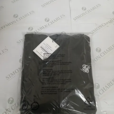 BAGGED SIKSILK ZIP THROUGH FUNNEL HOODIE SIZE L