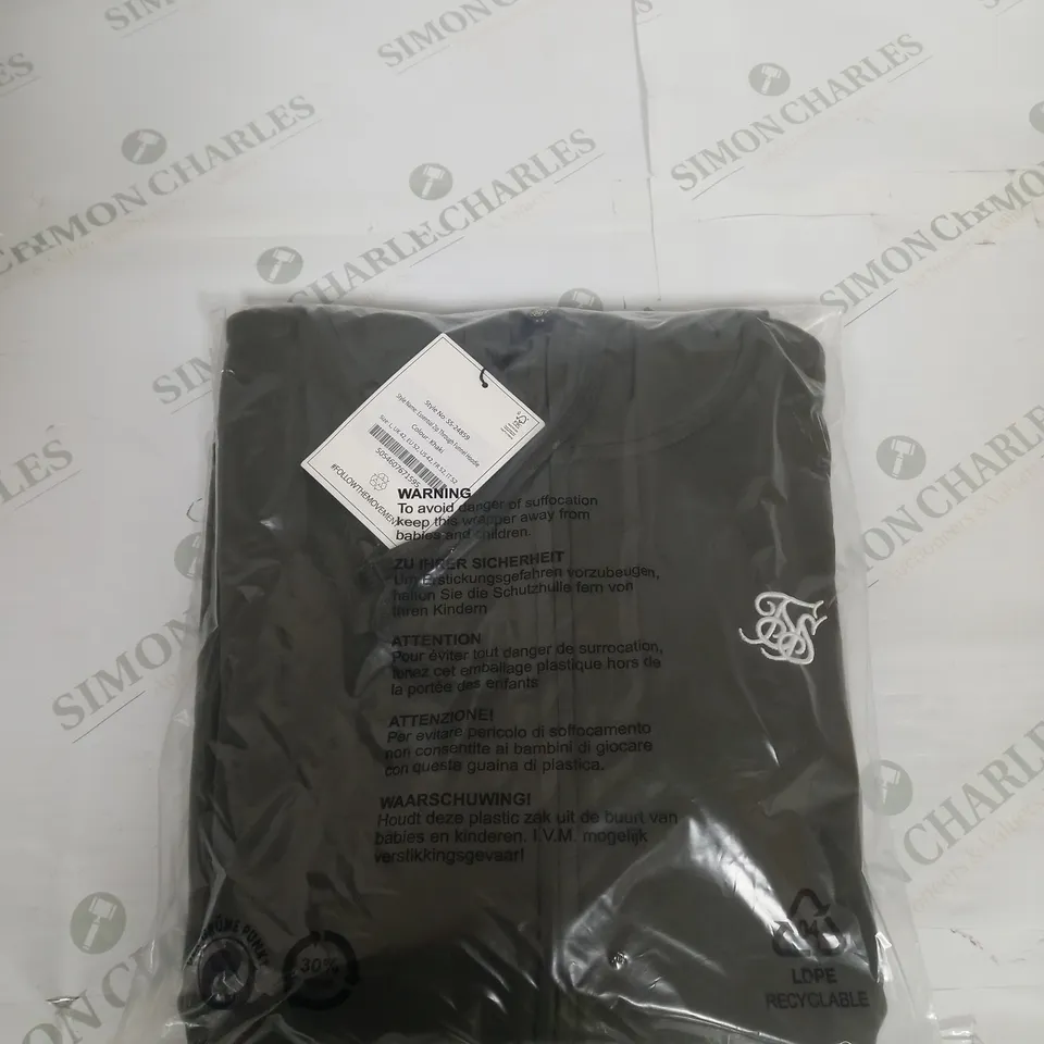 BAGGED SIKSILK ZIP THROUGH FUNNEL HOODIE SIZE L