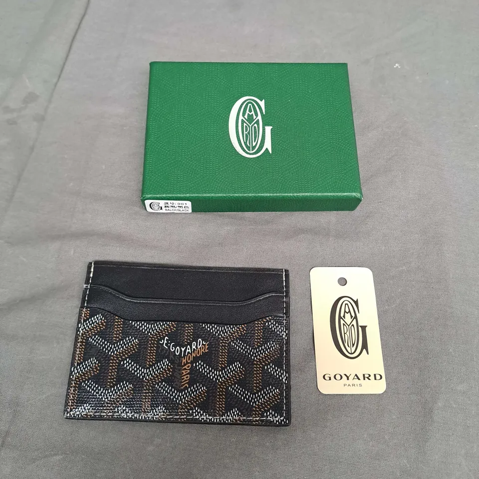 GOYARD PARIS LEATHER CARDHOLDER IN BLACK 