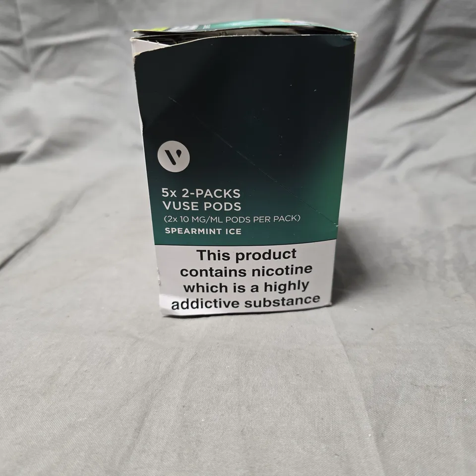 VUSE SPEARMINT ICE PODS – 5X 2-PACK NICOTINE VAPE PODS (2 × 10 MG/ML PER PACK)