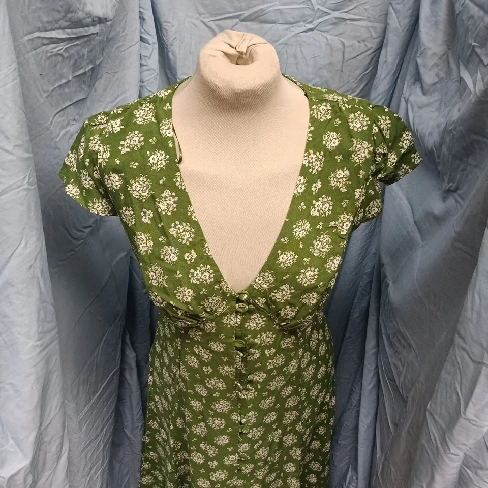 NOBODYS CHILD AVERY MIDI DRESS – GREEN, UK8 