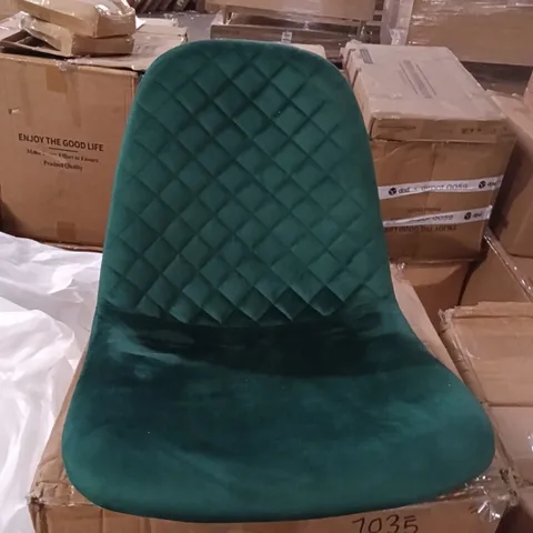 BOXED SET OF 2 VELVET DINING CHAIRS