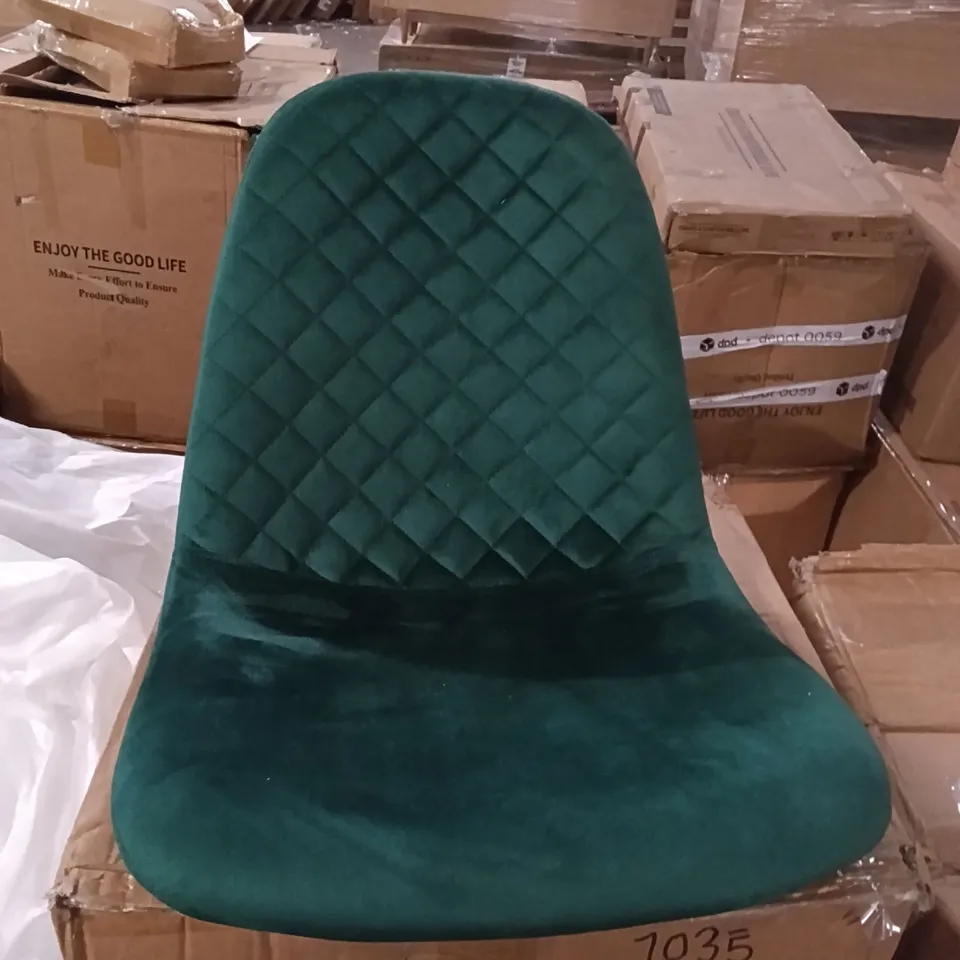 BOXED SET OF 2 VELVET DINING CHAIRS