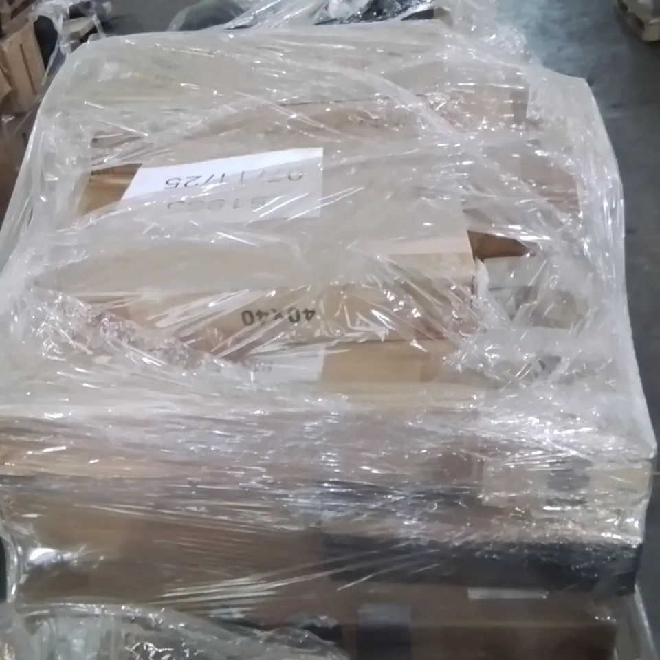 PALLET CONTAINING VARIOUS ASSORTED BOXED ITEMS TO INCLUDE: CAT LITTER BOX, BOXED FURNITURE,  SIDE TABLE ECT.