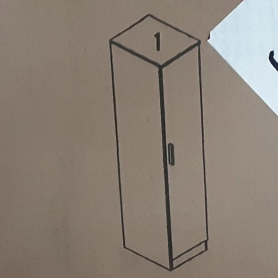 BOXED EVA PLAIN 1 DOOR WARDROBE