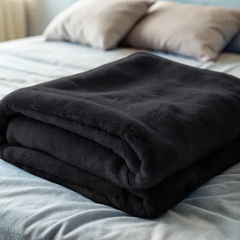 BOXED ULTRA SOFT PLUSH FAUX FUR REVERSIBLE FLEECE BLANKET (1 BOX)