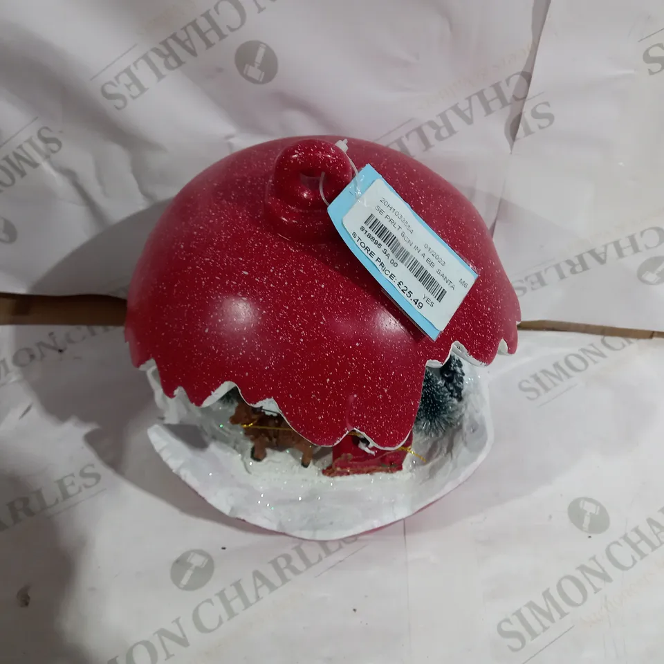 SANTAS EXPRESS PRE-LIT SPHERE WITH CHRISTMAS CHARACTER SCENE