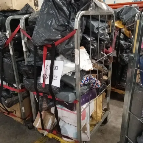 CAGE OF ASSORTED HOUSEHOLD GOODS AND PRODUCTS TO INCLUDE; CHILDREN'S CAR SEATS, EXTENSION REEL, YOGA MATS ETC - CAGE NOT INCLUDED