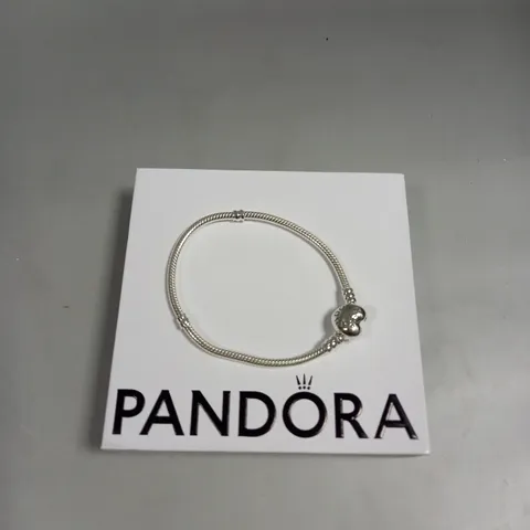 PANDORA MOMENTS HEART CLASP SNAKE CHAIN BRACELET