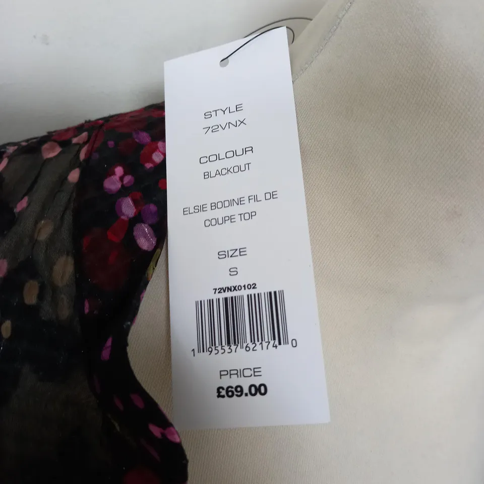 FRENCH CONNECTION ELSIE PATTERN TOP SIZE S