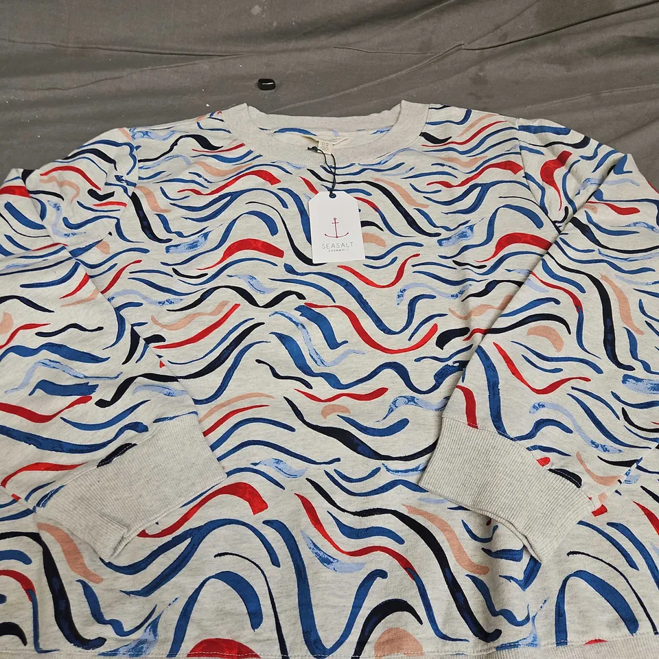 SEASALT CORNWALL BRIGHT WAVE SWEATSHIRT - SIZE 20
