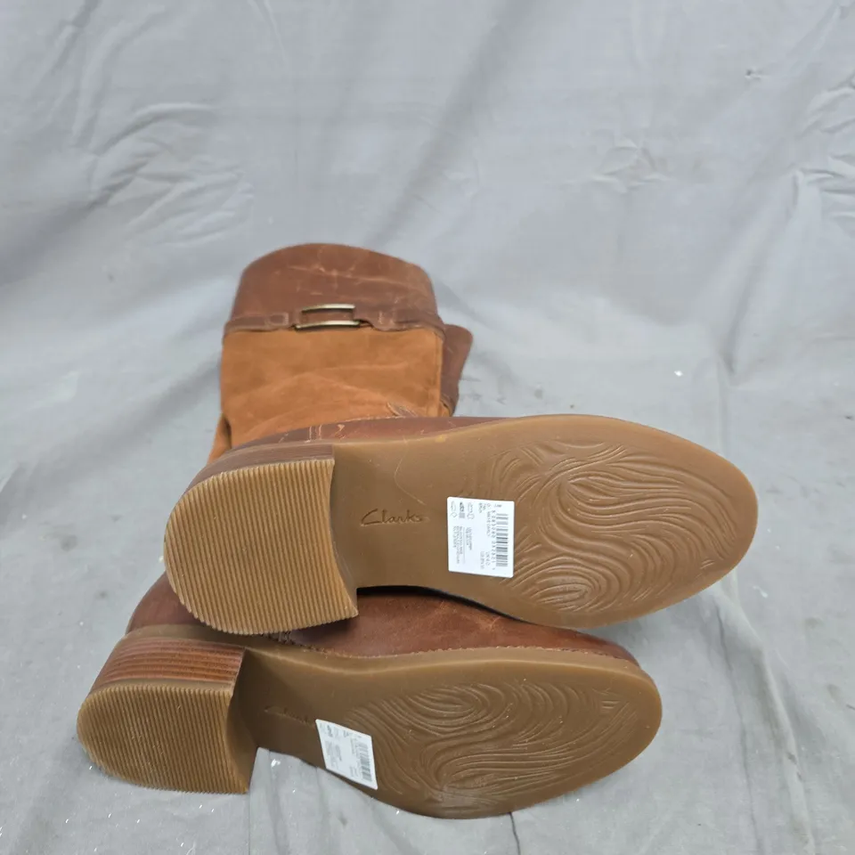 CLARKS MAYE CARLY KNEE HIGH BOOTS - 4