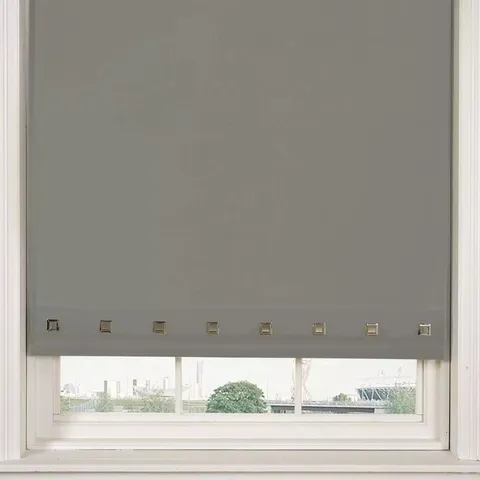 PLAIN EYELET ROLLER BLIND 60X160 IN GREY