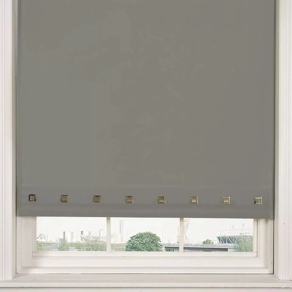 PLAIN EYELET ROLLER BLIND 60X160 IN GREY