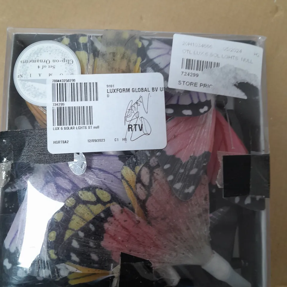 LUXFORM SOLAR 6-SET FIBER BUTTERFLY WITH CLIP 