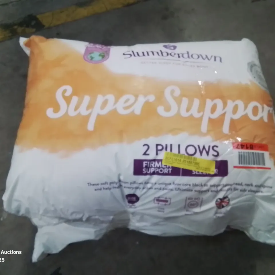 BAGGED SET OF 4 SLUMBERDOWN POLYESTER SUPER SUPPORT PILLOWS