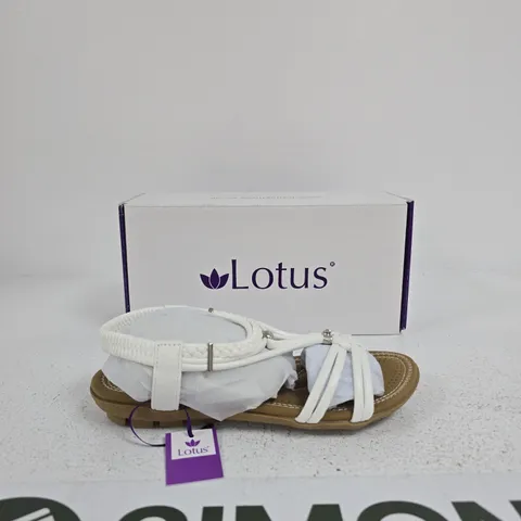 LOTUS WHITE WOMEN'S SANDALS WITH BRAIDED STRAPS SIZE 7