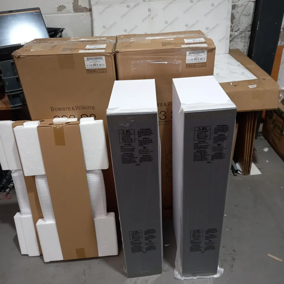 BOXED PAIR OF BOWERS AND WILKINS 603 S2 SPEAKERS- ANNIVERSARY ADDITION