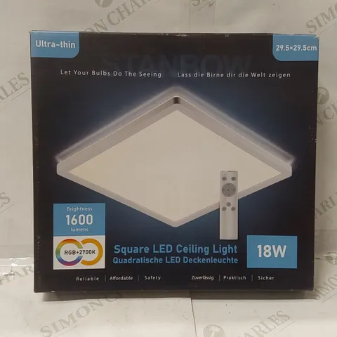 BOXED ULTRA-THIN 18W SQUARE LED CEILING LIGHT