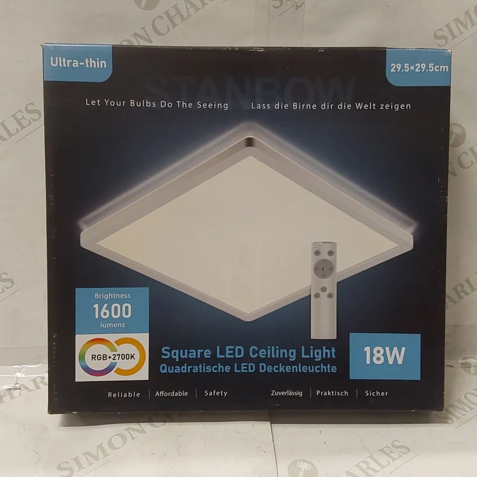 BOXED ULTRA-THIN 18W SQUARE LED CEILING LIGHT