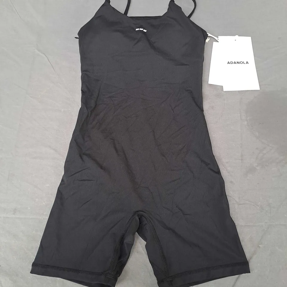 ADANOLA ULTIMATE STRAPPY UNITARD IN BLACK SIZE S