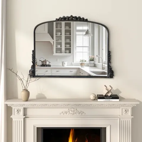 BOXED ARCH RETRO VICTORIAN GOLD ACCENT WALL  MIRROR ( 1 BOX )