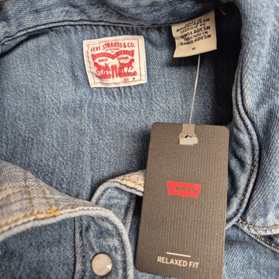 LEVI'S DENIM SHIRT JACKET – RELAXED FIT, MEN'S SIZE M