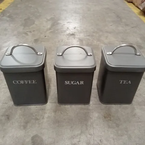 TEA, COFFEE & SUGAR STORAGE TINS