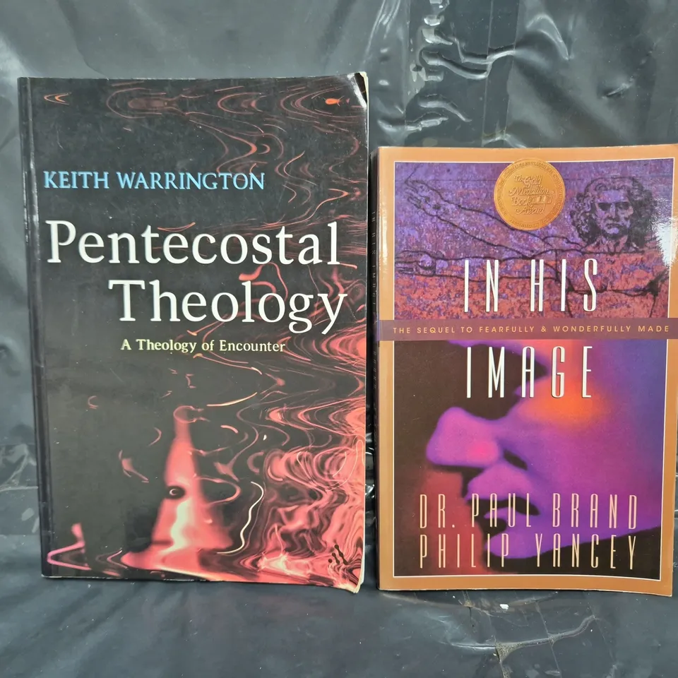 BOX OF APPROXIMATELY 15 ASSORTED BOOKS TO INCLUDE IN HIS IMAGE, PENTECOSTAL THEOLOGY, ETC