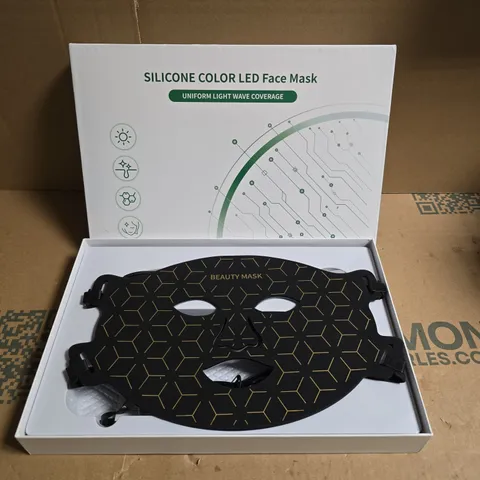 SILICONE COLOR LED FACE MASK β BEAUTY MASK, BOXED