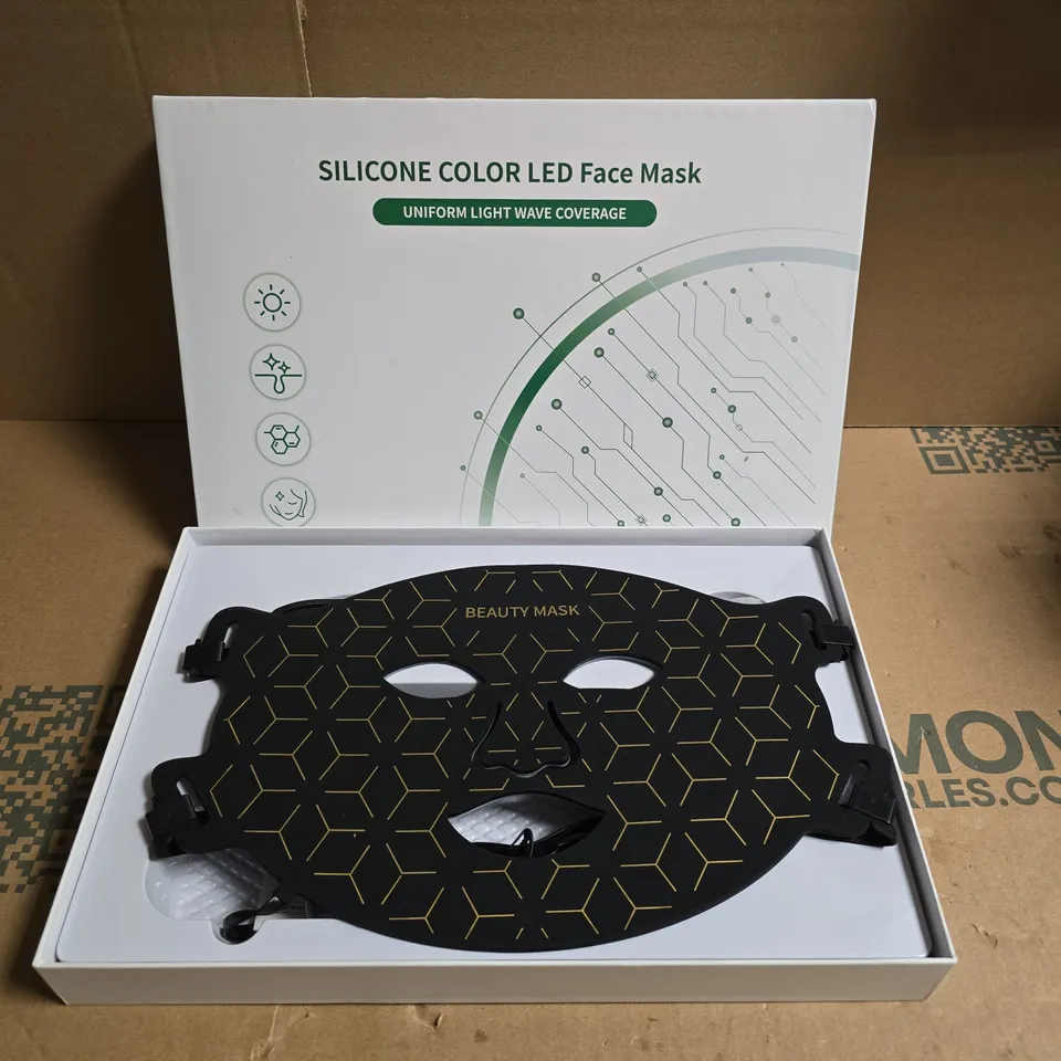SILICONE COLOR LED FACE MASK – BEAUTY MASK, BOXED