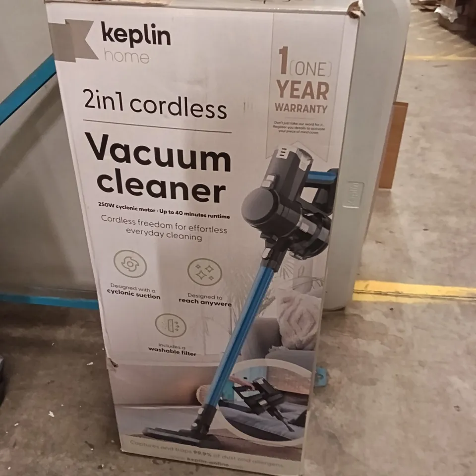 BOXED KEPLIN HOME 2 IN 1 CORDLESS  VACUUM CLEANER