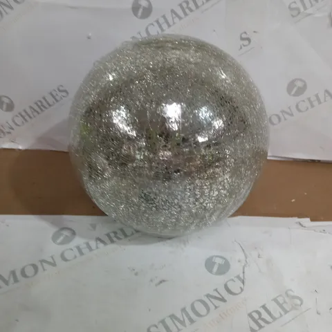 MR CHRISTMAS 8" GLASS CRACKLE SPHERE WITH ROTATING LIGHT